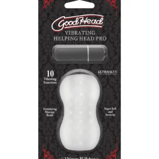 GoodHead Helping Head Pro ULTRASKYN Vibrating Stroker - Frost