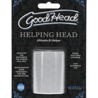GoodHead Helping Head Ultimate BJ Helper 2" Masturbator - Clear