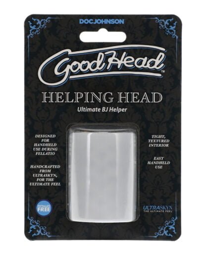 GoodHead Helping Head Ultimate BJ Helper 2" Masturbator - Clear