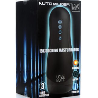 LoveBotz Auto Milker 15x Sucking Masturbator - Black