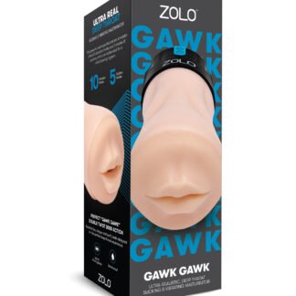 ZOLO Gawk Gawk Deep Throat Vibrating Masturbator - Ivory