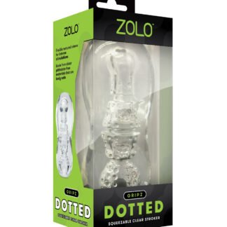 ZOLO Gripz Dotted Stroker - Clear