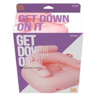 Get Down On It Inflatable Cushion w/Remote Controlled Dildo & Wrist/Leg Strap