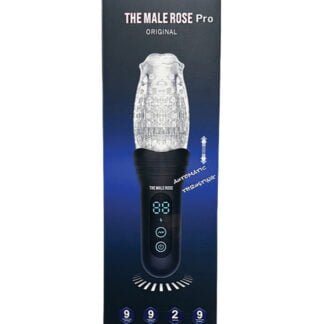 The Male Rose Pro Thrusting Rotating & Vibrating 3D Masturbator - Black