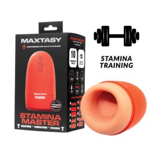 Maxtasy Stamina Master Heat up & Vibrating Stroker - Orange