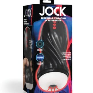 Curve Toys Jock Sucking & Vibrating Masturbator - Black